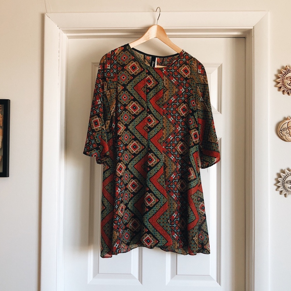 Patterned Fall Dress